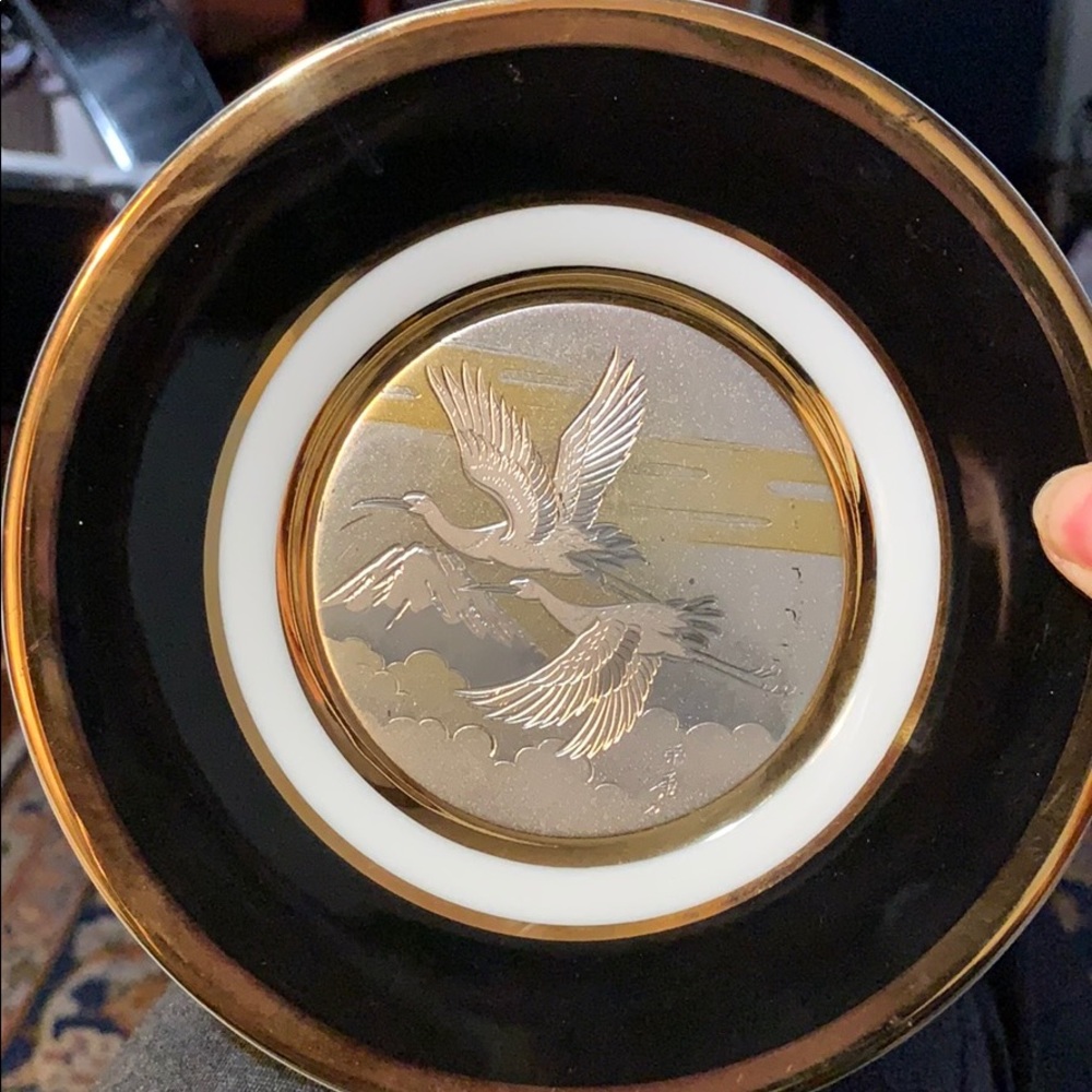 Stork decorative dish